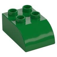 Duplo Brick 2 x 3 with Curved Top em Verde