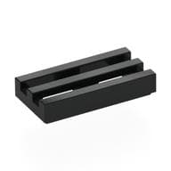 Tile Special 1 x 2 Grille with Bottom Groove