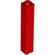 Brick 1 x 1 x 5 with Blocked Open or Hollow Stud em Vermelho