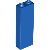 Brick 1 x 2 x 5 with Blocked Open Studs and Bottom Stud Holder with Asymmetric Ridges em Azul
