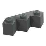 Brick Wedged 3 x 3 Facet em Cinza escuro