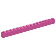 Brick 1 x 16 em Rosa médio escuro