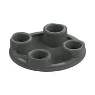 Plate Round 2 x 2 with Rounded Bottom [Boat Stud] em Cinza escuro