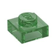 Plate 1 x 1 em Verde translúcido