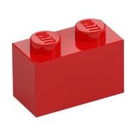 Brick 1 x 2 em Vermelho