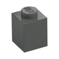 Brick 1 x 1 em Cinza escuro