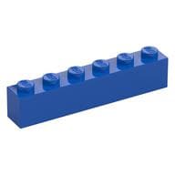 Brick 1 x 6 em Azul