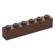 Brick 1 x 6 em Marrom
