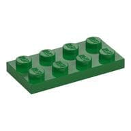 Plate 2 x 4 em Verde