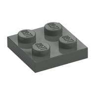 Plate 2 x 2 em Cinza escuro