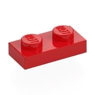 Plate 1 x 2 em Vermelho