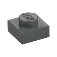 Plate 1 x 1 em Cinza escuro