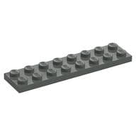 Plate 2 x 8 em Cinza escuro