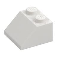 Brick Sloped 45° 2 x 2 em Branco