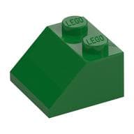 Brick Sloped 45° 2 x 2 em Verde