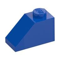 Brick Sloped 45° 2 x 1 with Bottom Pin em Azul