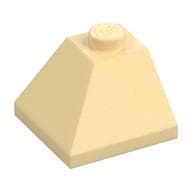 Brick Sloped 45° 2 x 2 Double Convex em Bege