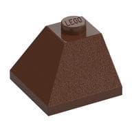 Brick Sloped 45° 2 x 2 Double Convex em Marrom