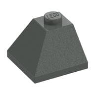 Brick Sloped 45° 2 x 2 Double Convex em Cinza escuro