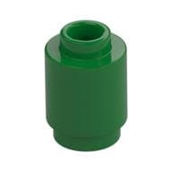 Brick Round 1 x 1 Open Stud em Verde