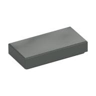 Tile 1 x 2 with Groove em Cinza escuro