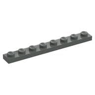 Plate 1 x 8 em Cinza escuro