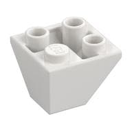 Brick Sloped Inverted 45° 2 x 2 Double Convex em Branco
