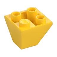 Brick Sloped Inverted 45° 2 x 2 Double Convex em Amarelo