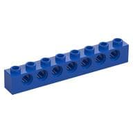 Technic Brick 1 x 8 [7 Pin Holes] em Azul