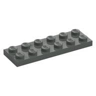 Plate 2 x 6 em Cinza escuro