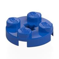 Plate Round 2 x 2 with Axle Hole Type 1 (+ Opening) em Azul
