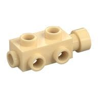 Brick Special 1 x 2 x 2/3 with Studs on Sides em Bege