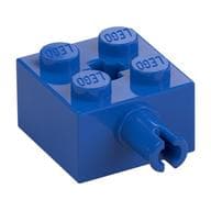 Brick Special 2 x 2 with Pin and Axle Hole em Azul