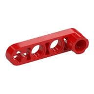 Technic Beam 1 x 4 Thin with Stud Connector em Vermelho