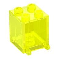 Box 2 x 2 x 2 [Hollow Studs] em Verde neon translúcido