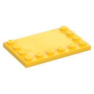 Plate Special 4 x 6, Studs on 3 Edges em Amarelo
