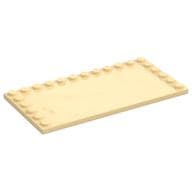 Plate Special 6 x 12 with Studs on 3 Edges em Bege