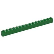Brick 1 x 16 em Verde