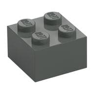 Brick 2 x 2 em Cinza escuro