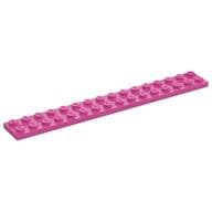Plate 2 x 16 em Rosa médio escuro