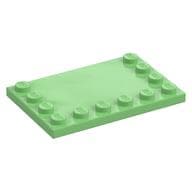 Plate Special 4 x 6, Studs on 3 Edges em Verde médio