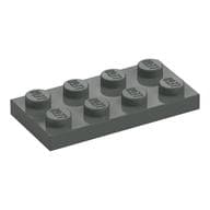 Plate 2 x 4 em Cinza escuro