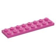 Plate 2 x 8 em Rosa médio escuro