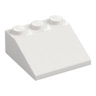 Brick Sloped 33° 3 x 3 em Branco