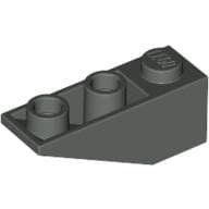 Brick Sloped Inverted 34° 3 x 1 without Internal Stopper em Cinza escuro