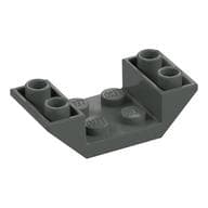 Brick Sloped Inverted 45° 4 x 2 Double with 2 x 2 Recessed em Cinza escuro