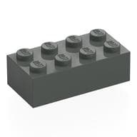 Brick 2 x 4 em Cinza escuro