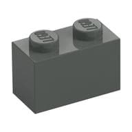 Brick 1 x 2 em Cinza escuro