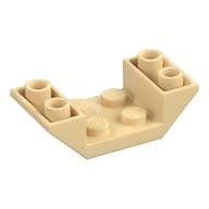 Brick Sloped Inverted 45° 4 x 2 Double with 2 x 2 Recessed em Bege