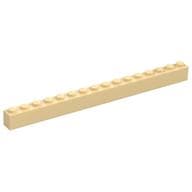 Brick 1 x 16 em Bege